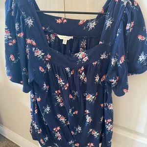 Lucky Brand floral cotton top. Size medium